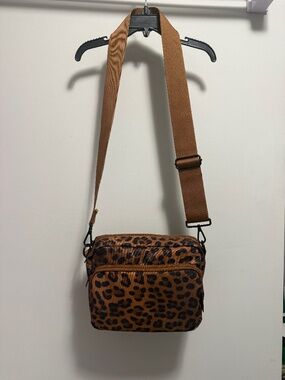 Canvelle Leopard print medium city crossbody bag
